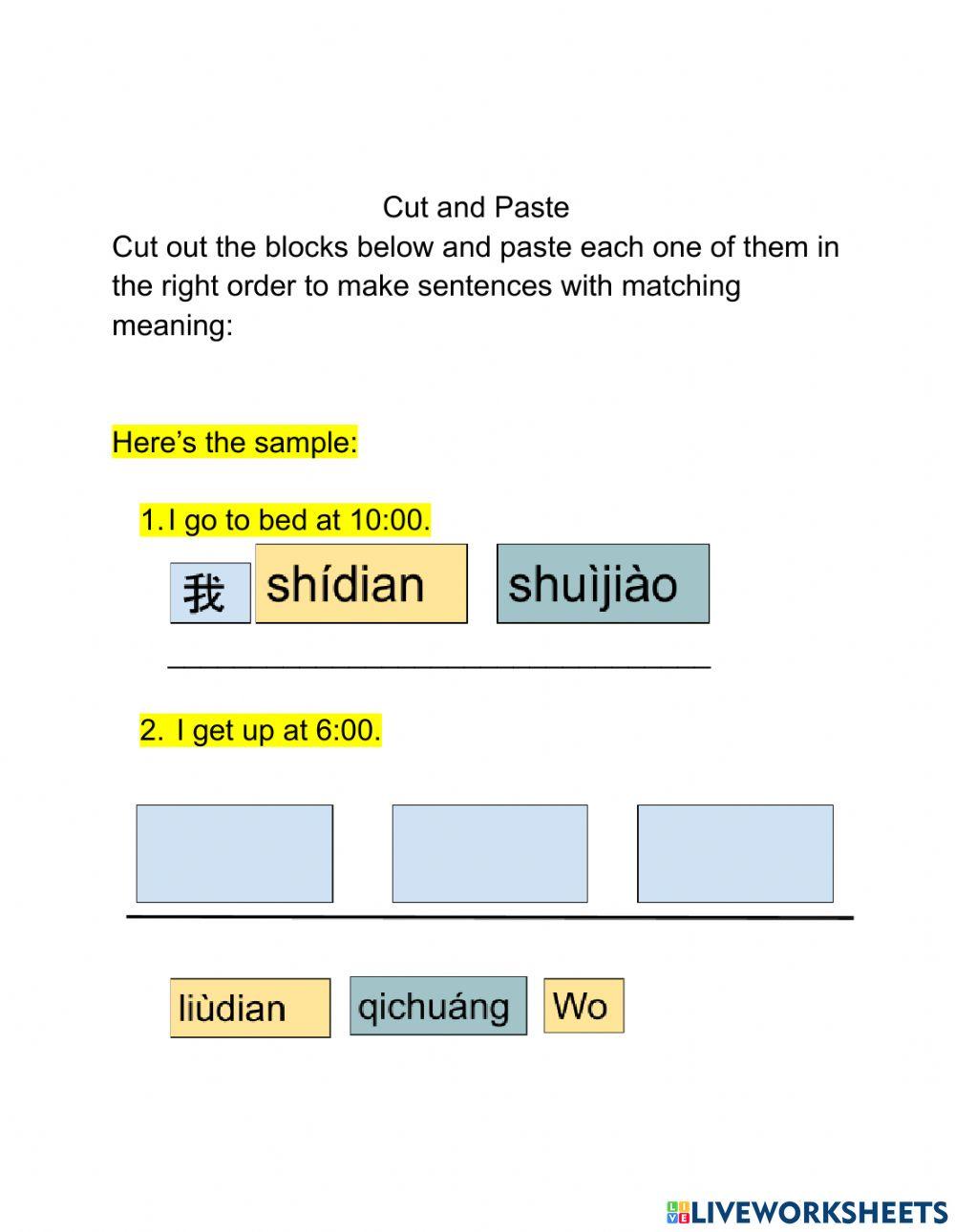 Daily routine with time 01