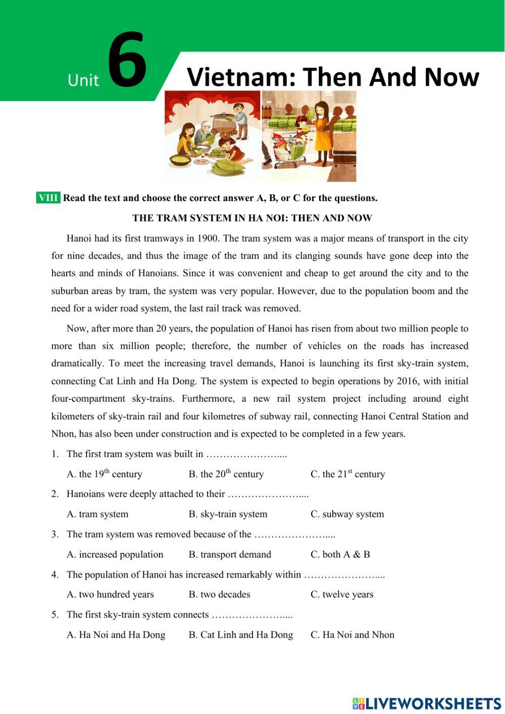 English 9 big4 unit 6 reading, listening and writing