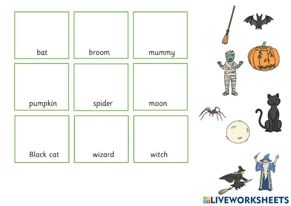 Halloween (Vocabulary) Halloween (Vocabulary)