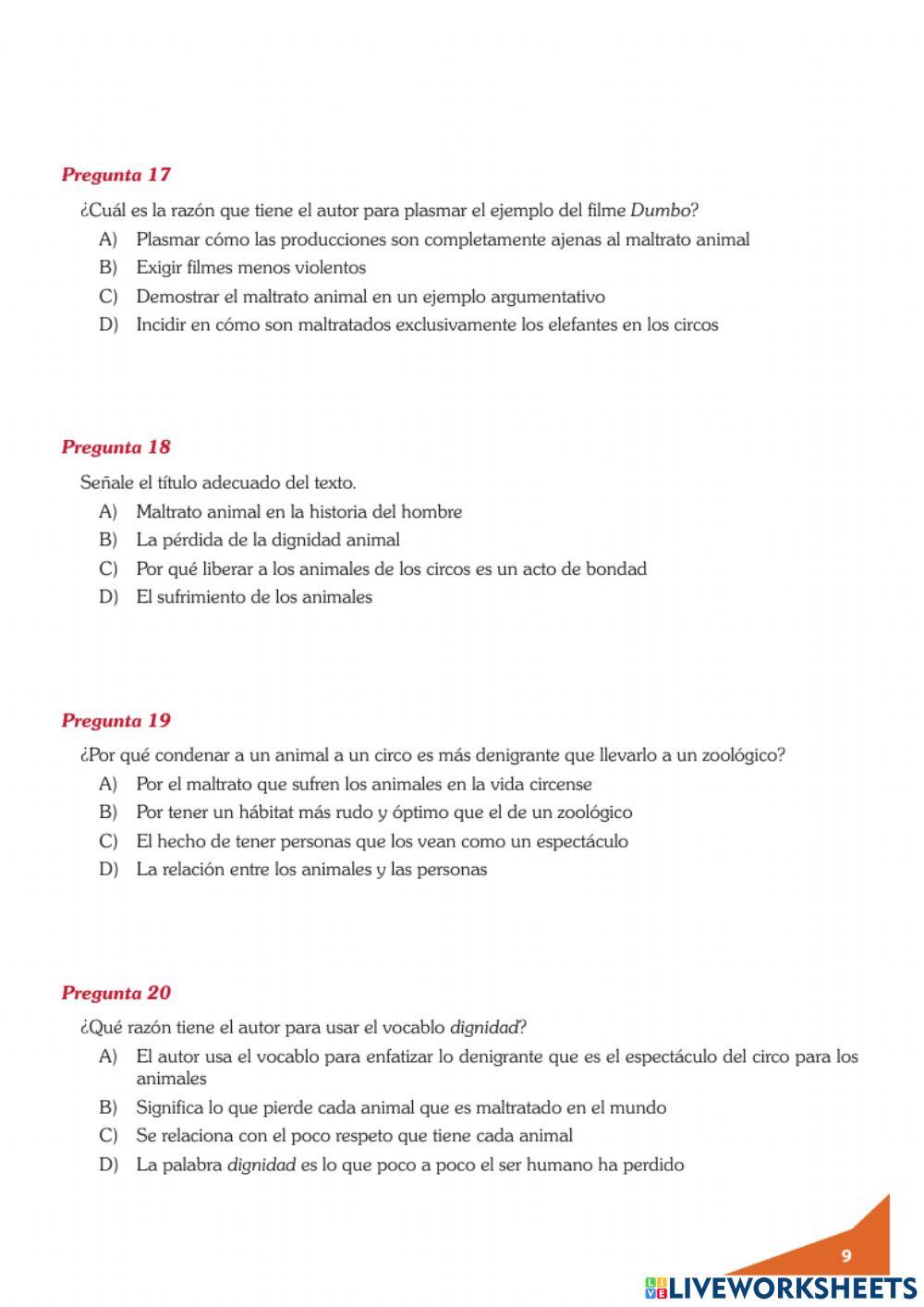 Examen tipo catolica