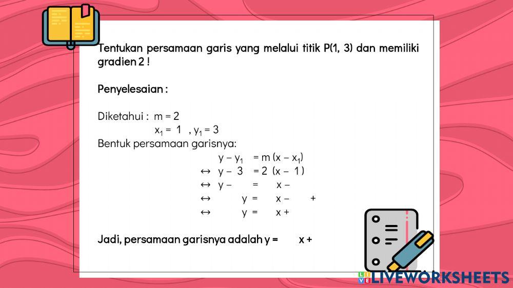 Persamaan garis lurus