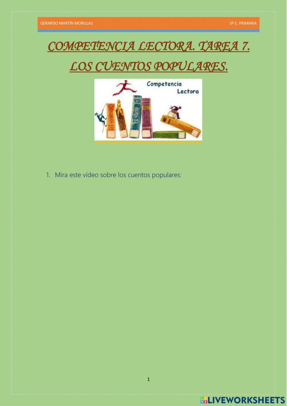 Competencia lectora. Tarea 7.