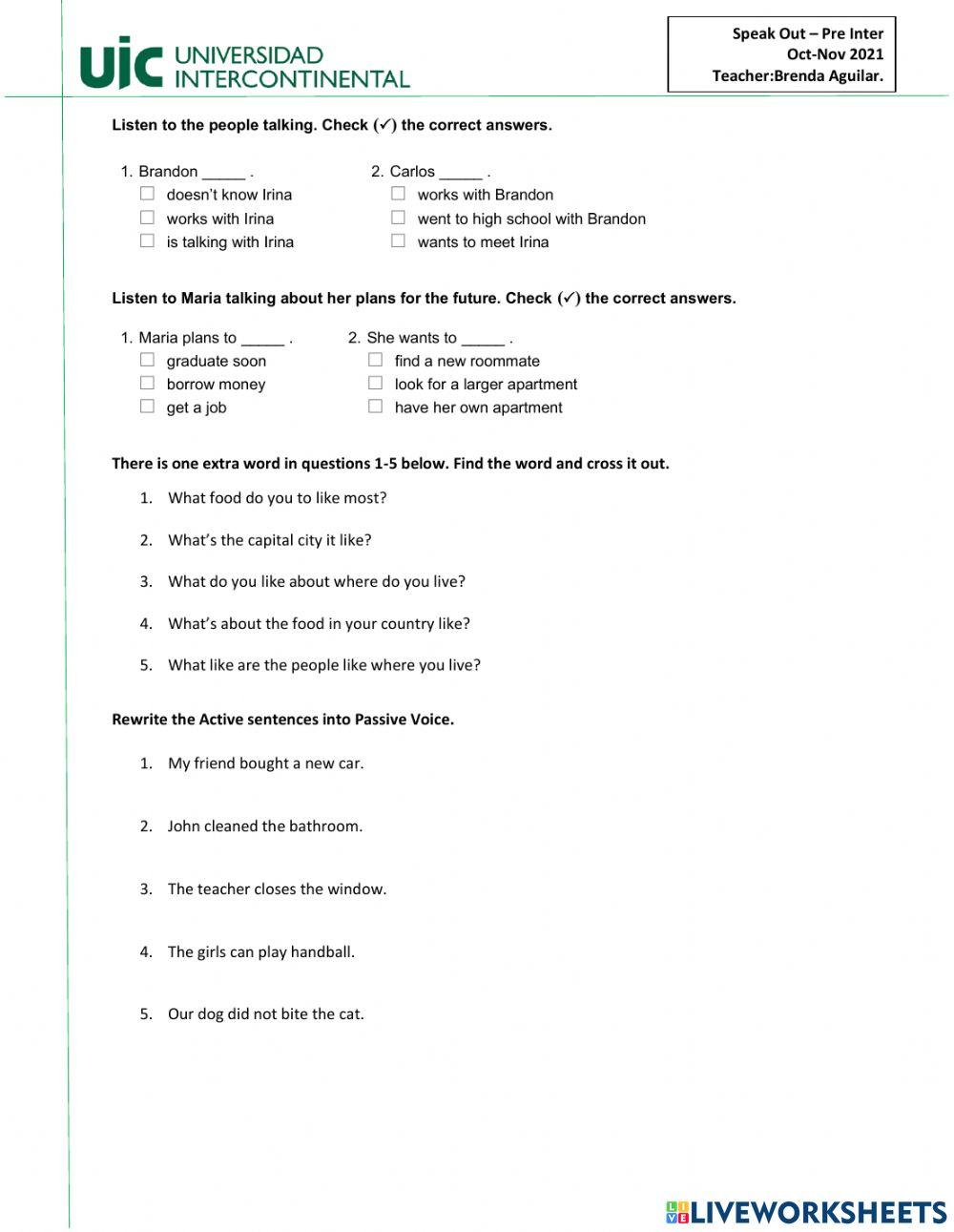 Speak Out-units 10-12