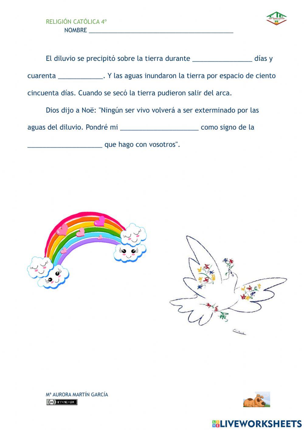 Texto bíblico. el arca de noé