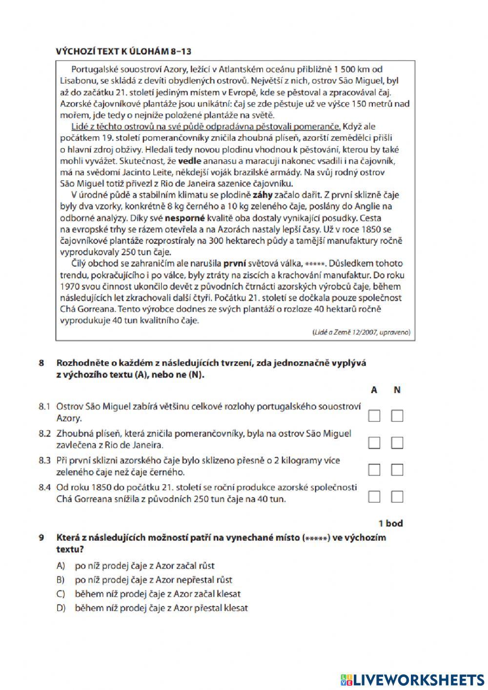 Přijímací zkoušky 9-3