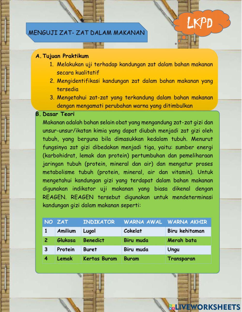LKPD Uji Zat Makanan