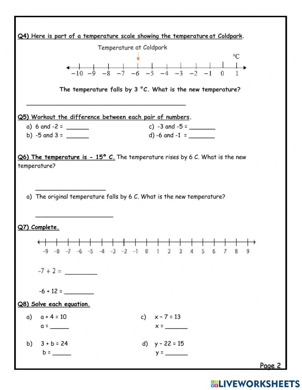 Addition  and subtraction
