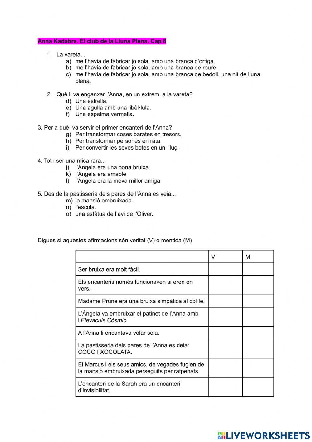 Anna Kadabra. El Club de la Lluna Plena. Cap 8