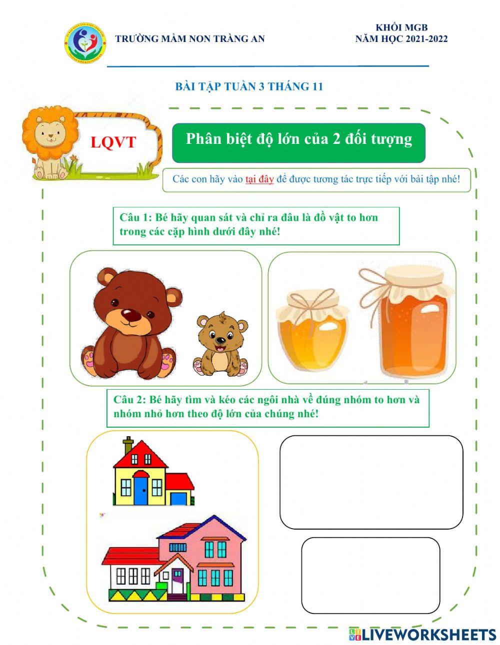 Bài tập toán tuần 3 tháng 11