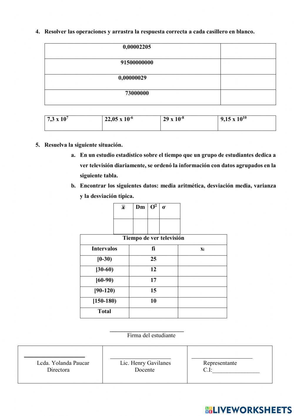 Evaluación del Primer Parcial