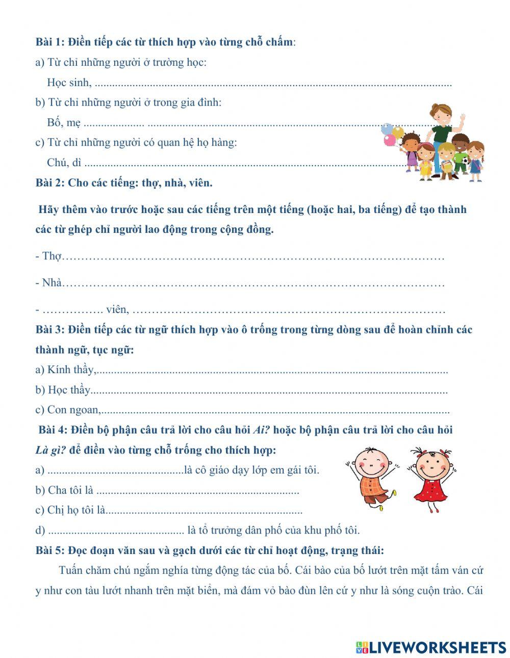 Tiếng Việt ôn tập tuần 10