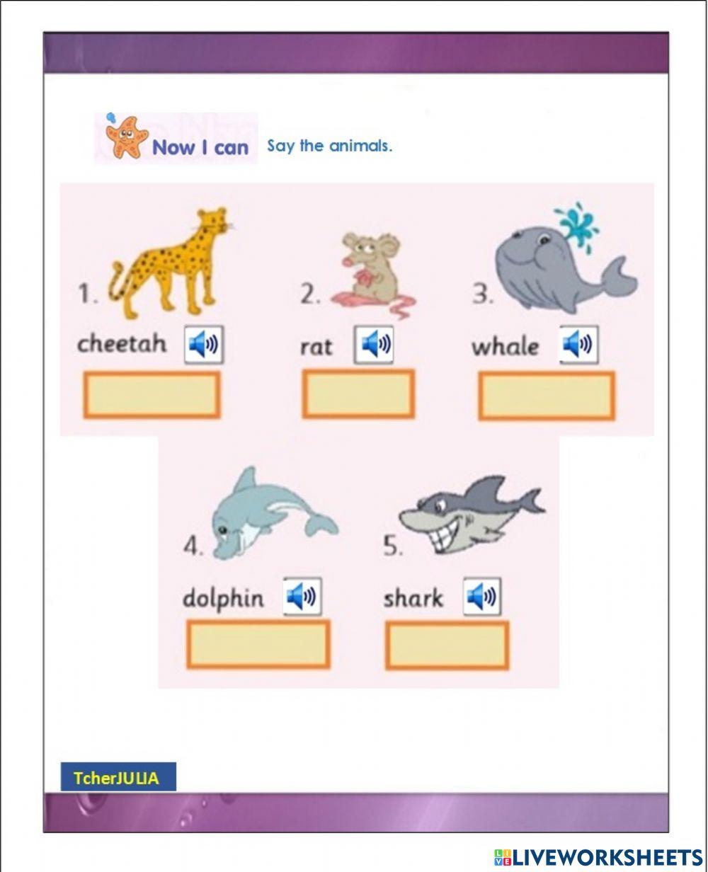 Y3 M10 WBp 83 Now I can say the animals Listening and Speaking