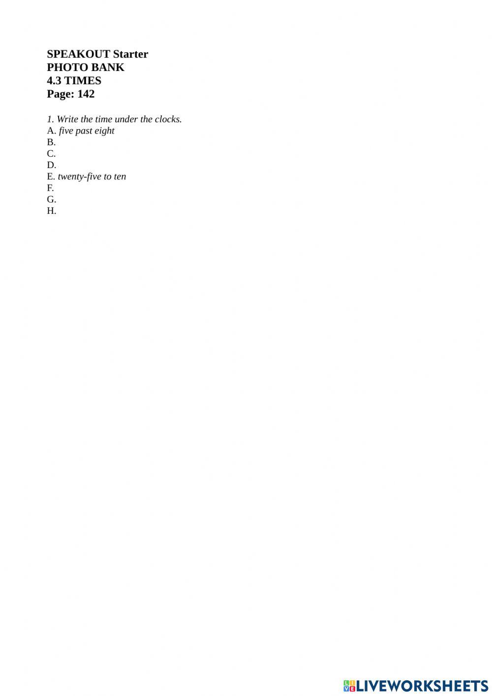 Speakout Starter 4.3 photo bank