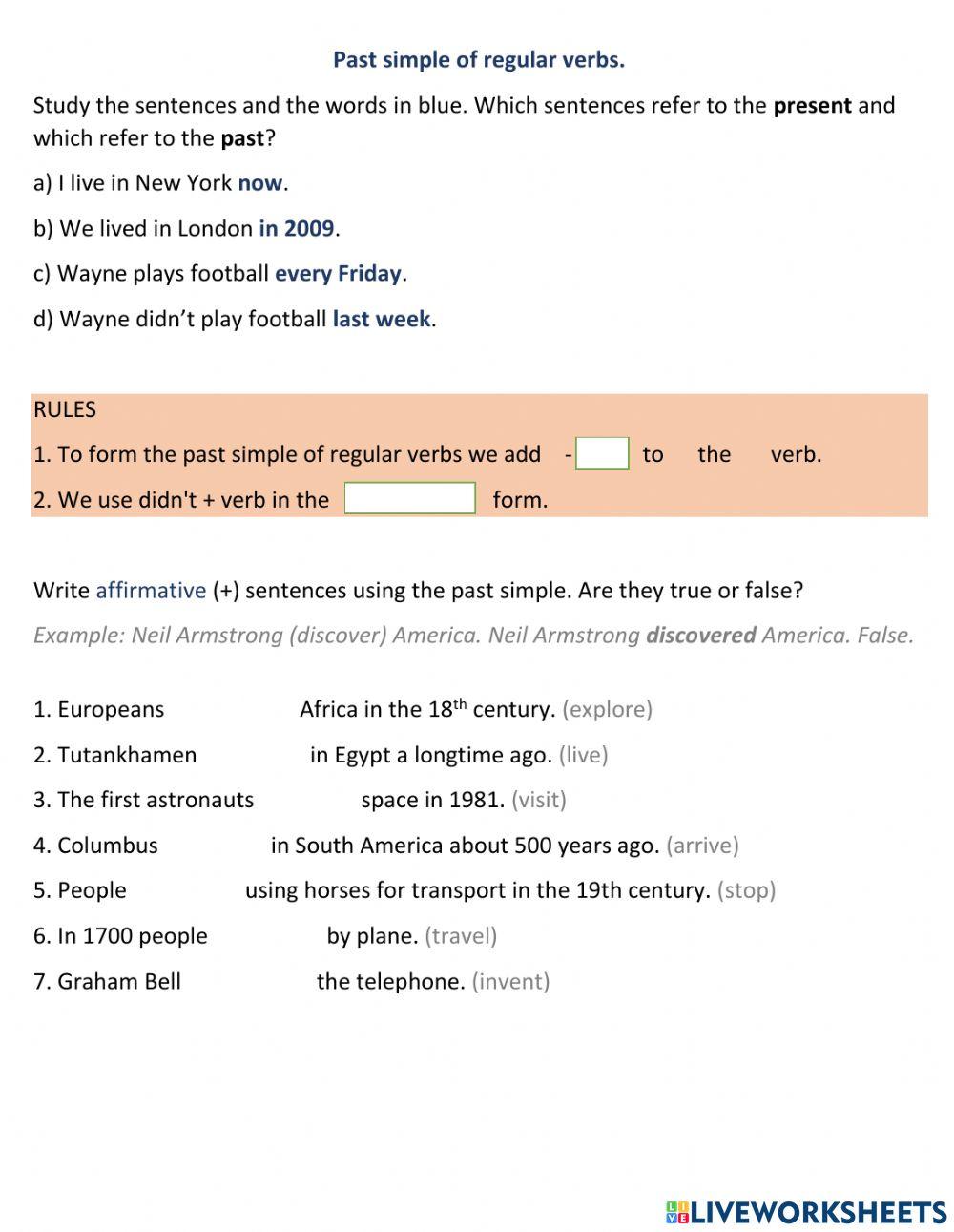 Past simple of regular verbs.EP1. (pg.63)