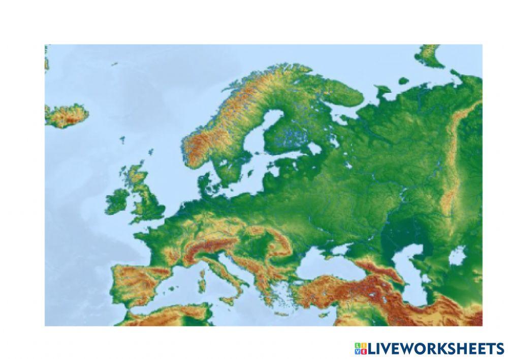 Relieve Europa