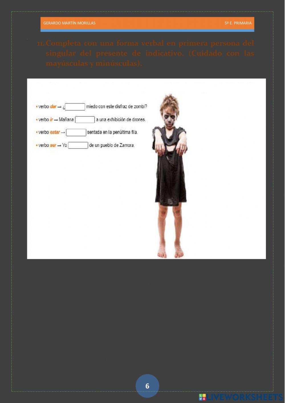 Taller de ortografía. Ficha 6.