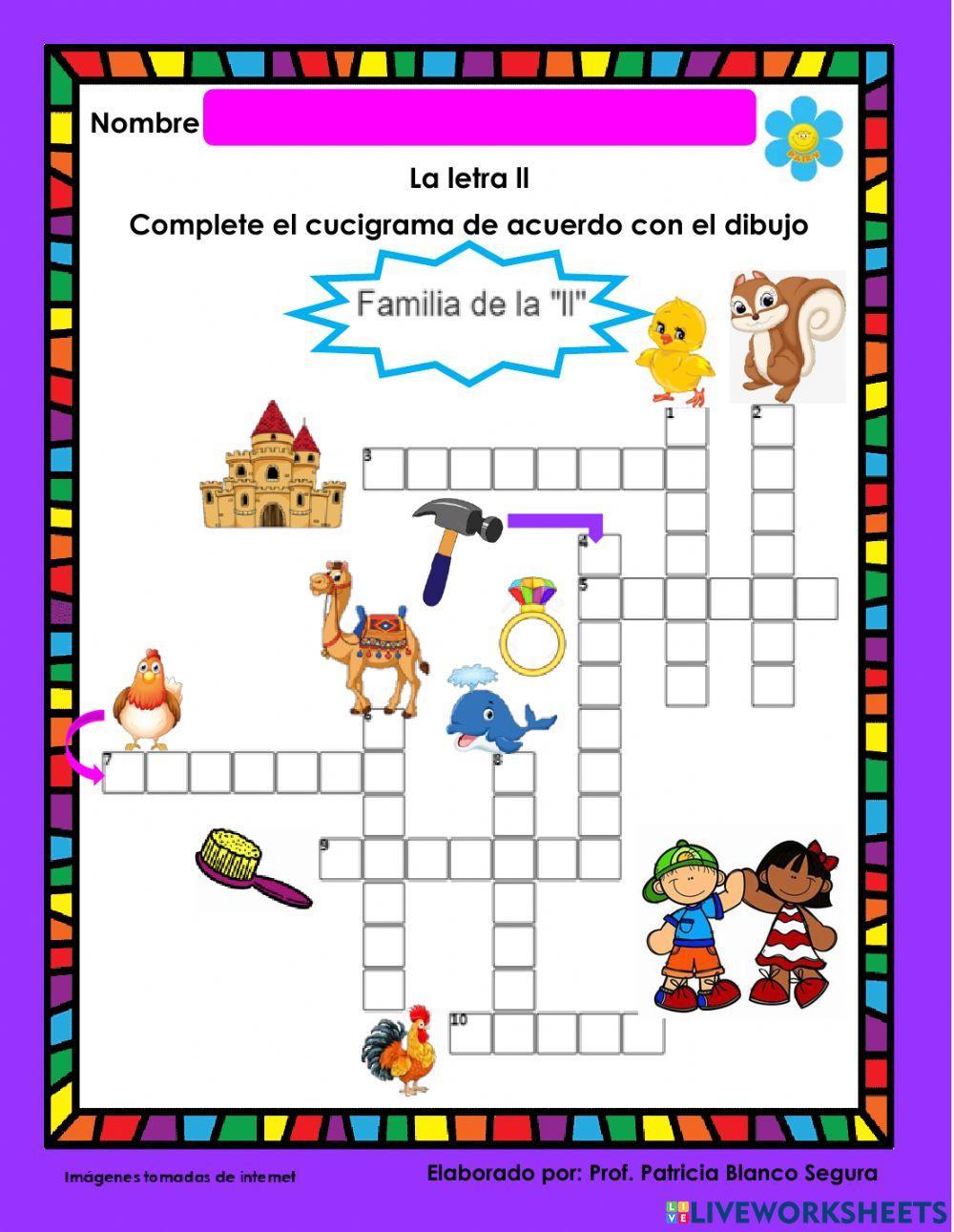 Crucigrama de letra ll