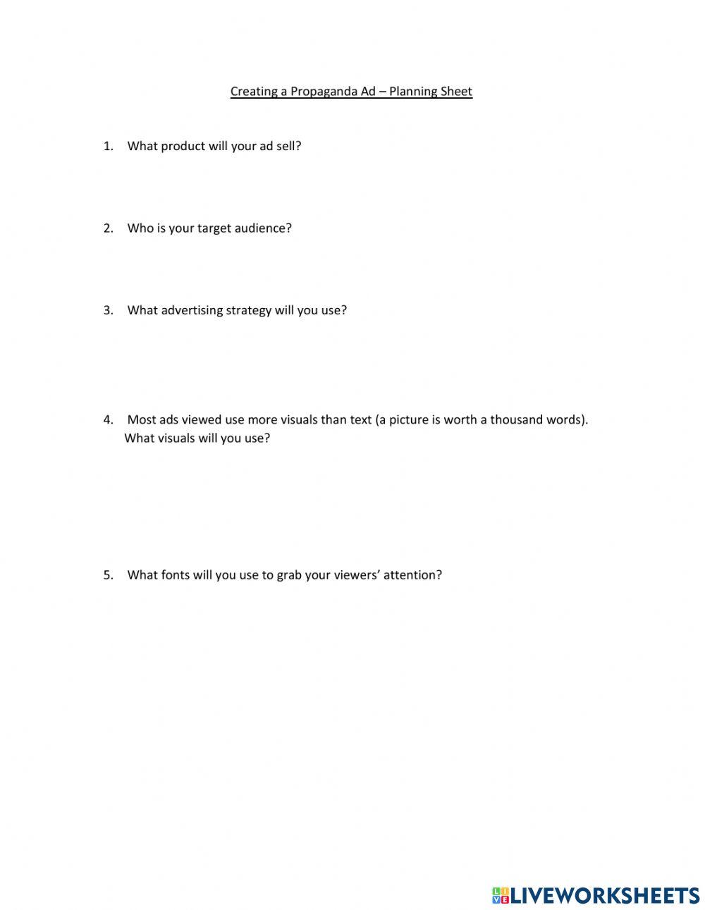 Creating a Propaganda Ad