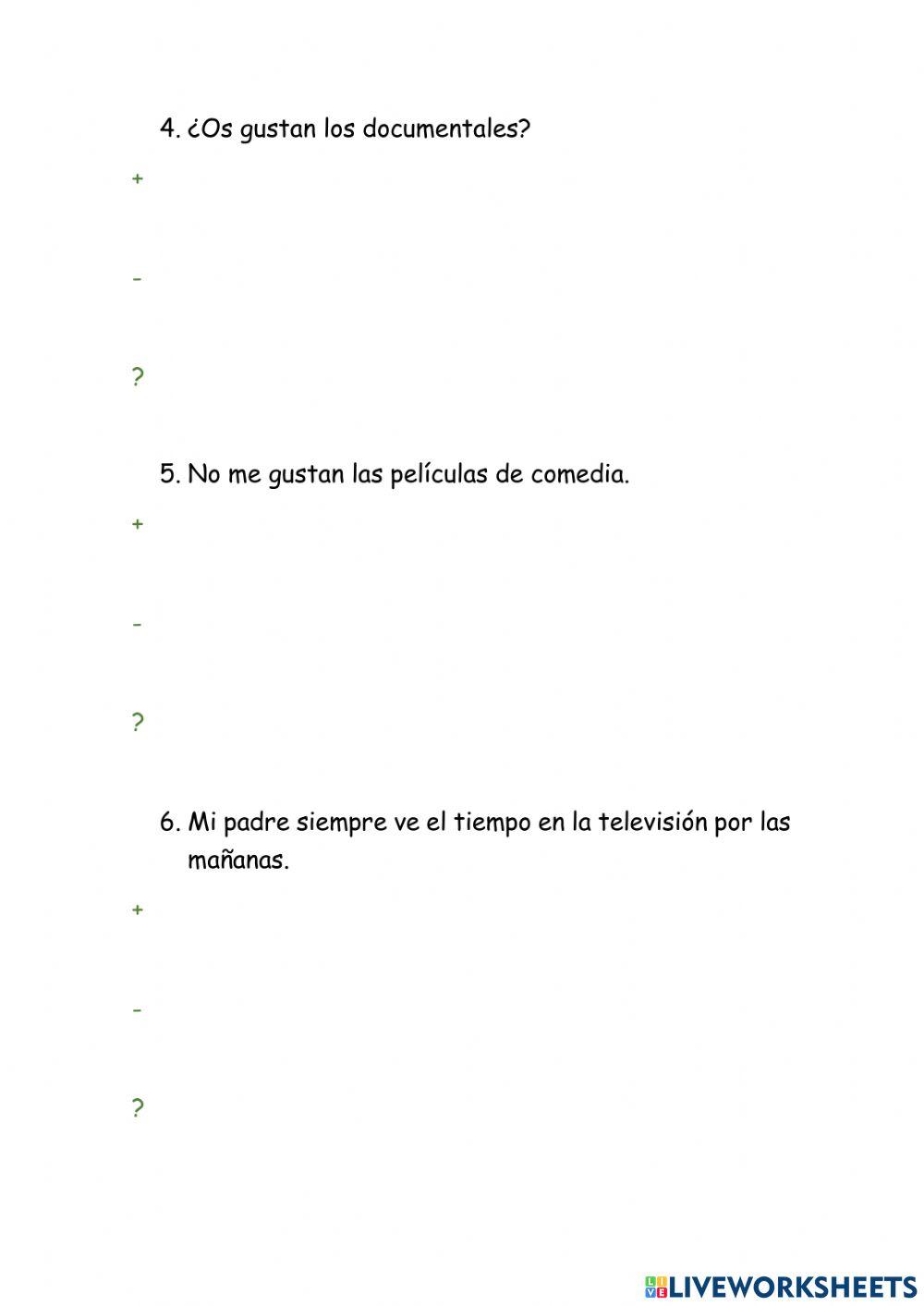 TV Programmes Present Simple