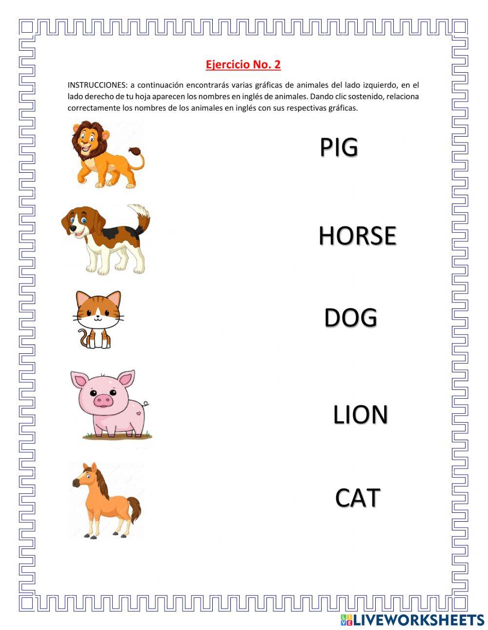 Animales ingles