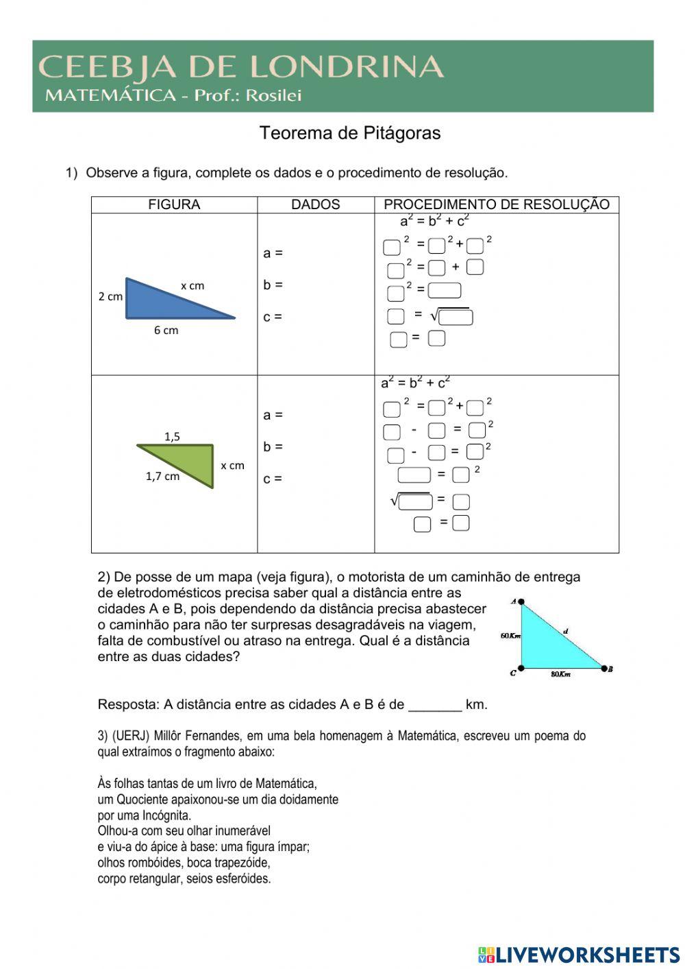 Teorema de Pitágoras