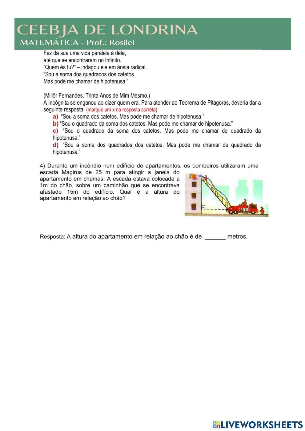 Teorema de Pitágoras