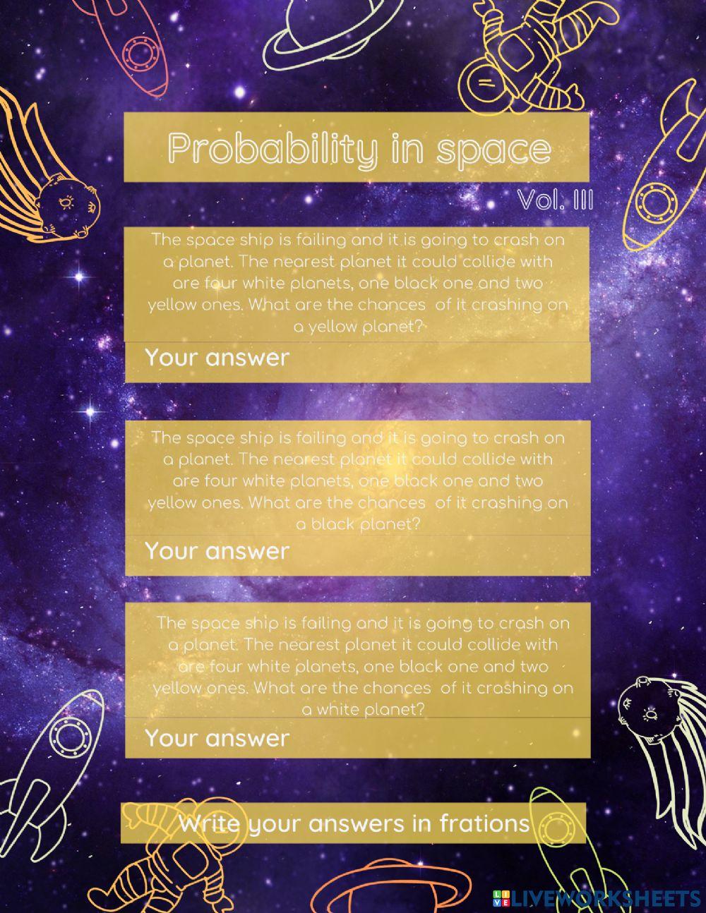 Probablity in space vol 3