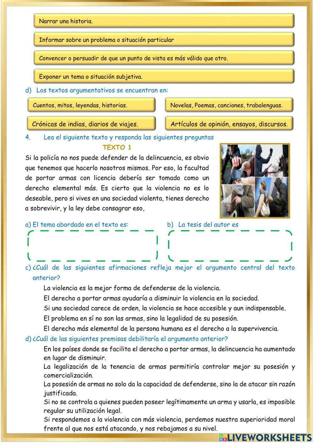 La estructura de un argumento