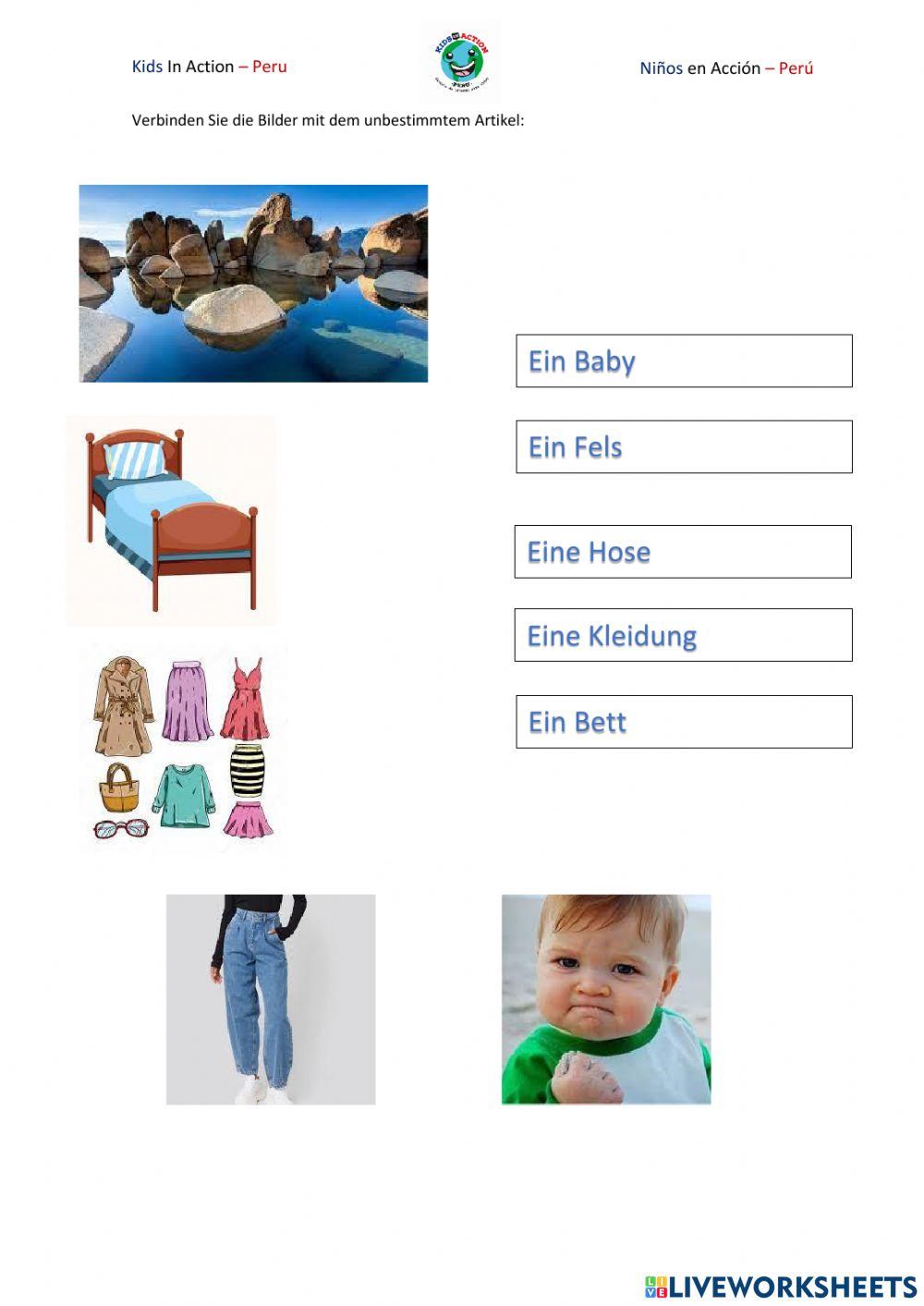 KINDISCH 1.3 - UNTERRICHT 1 - Unbestimmte Artikel