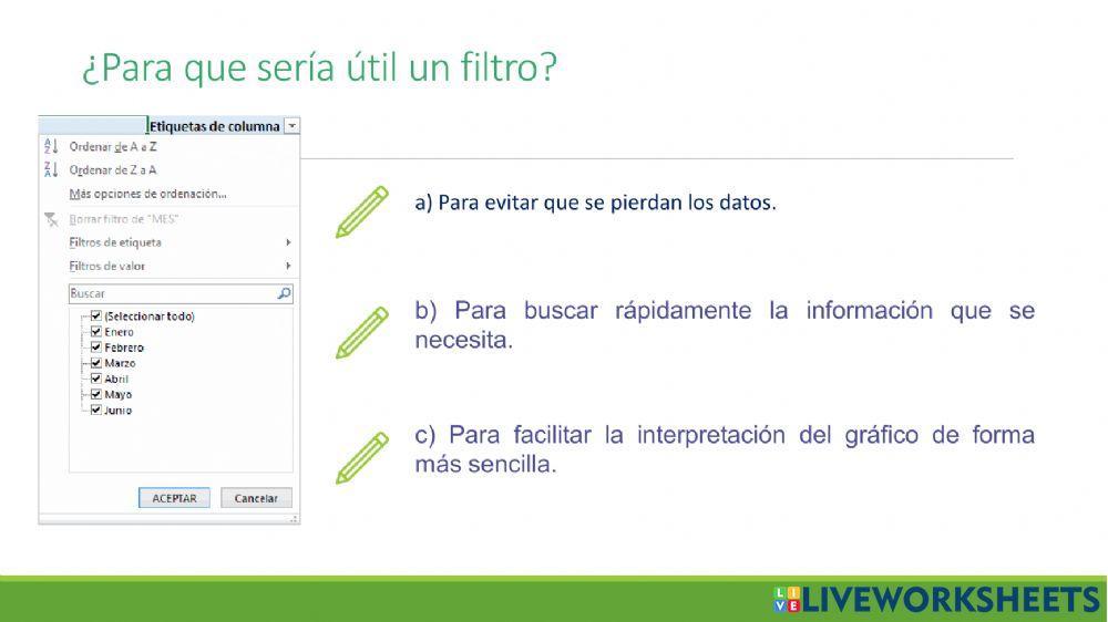 Filtros en Excel