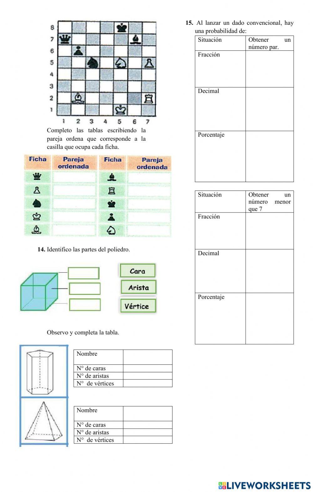 Bimestral de matematicas quinto