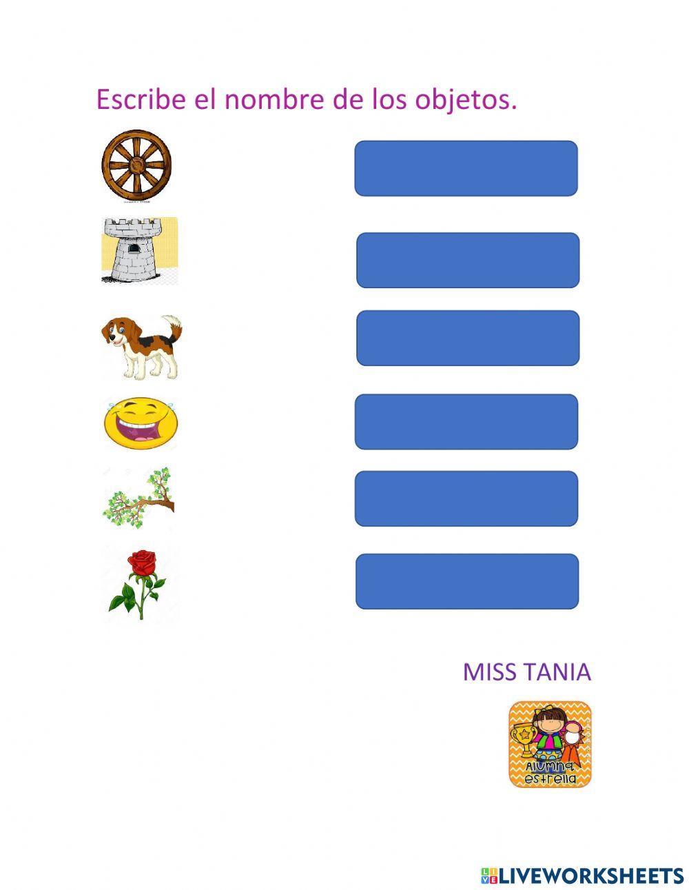 Escritura de palabras con r