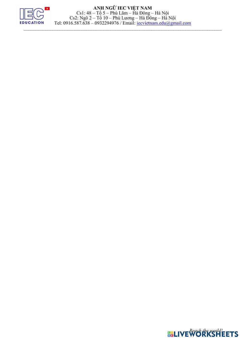 UNIT 2 Grade 6: MY HOME