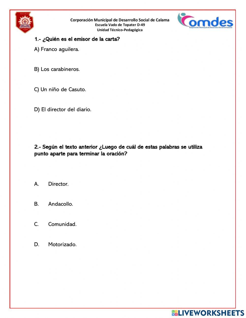 Comprensión lectora