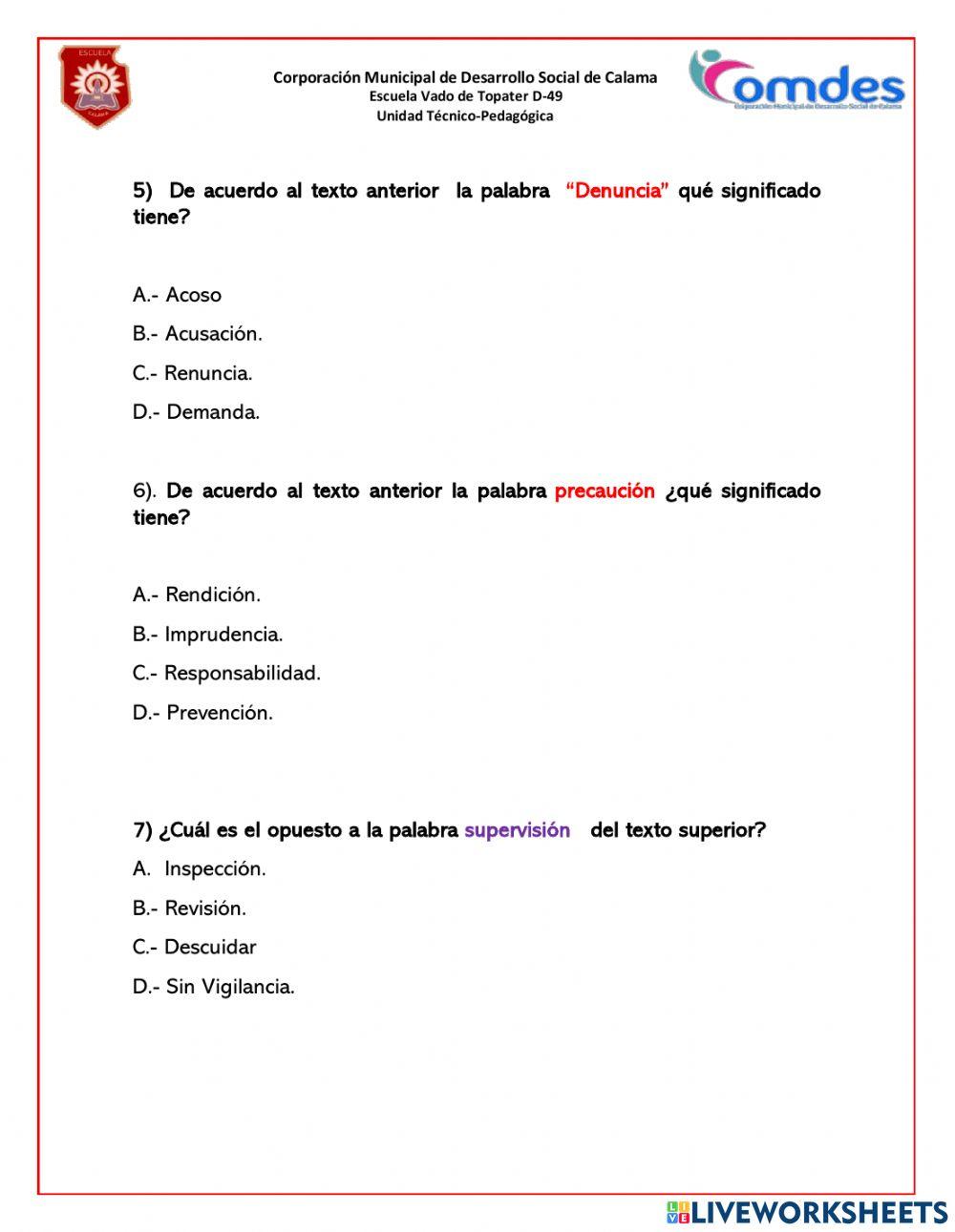 Comprensión lectora