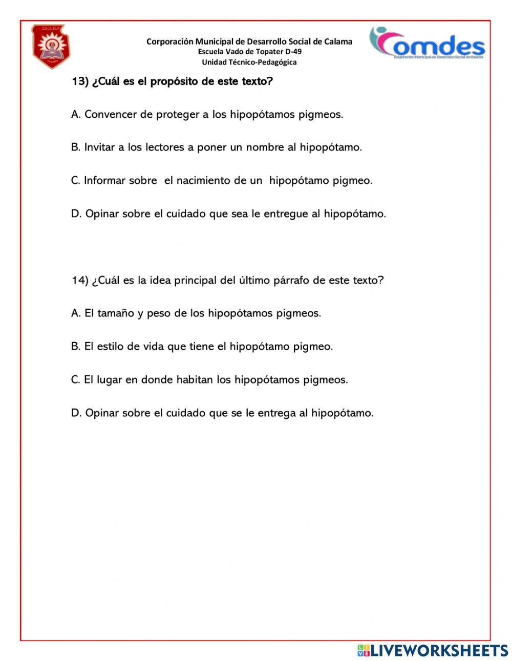 Comprensión lectora