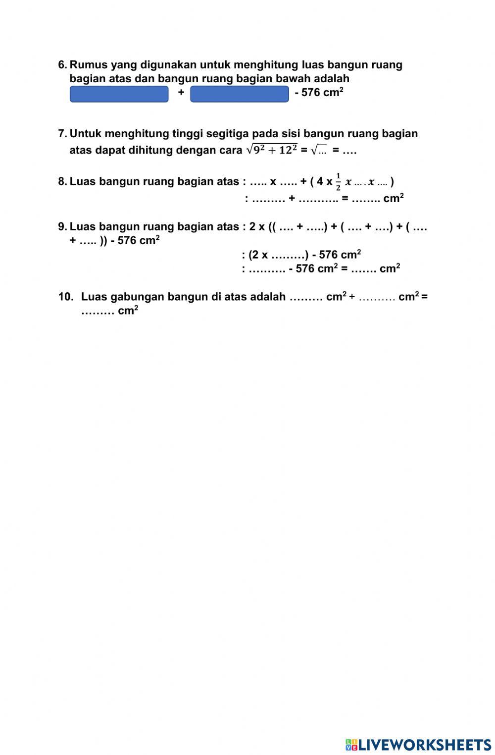 Luas Permukaan Balok dan Limas