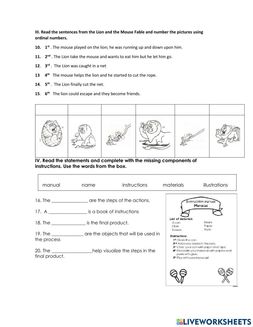 Examen de Ingles Primer Periodo