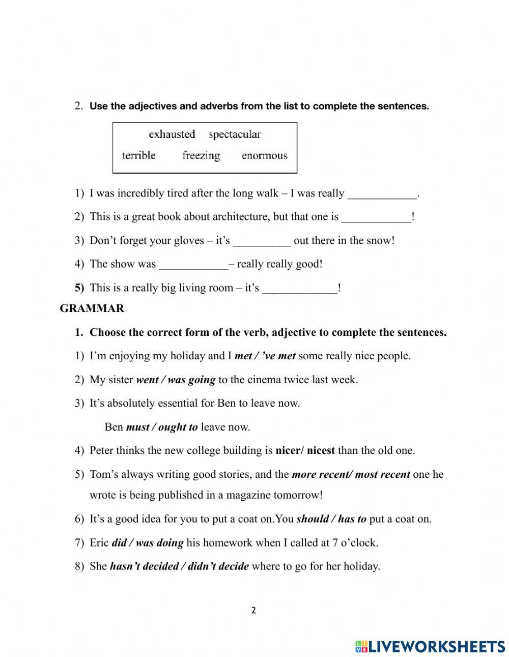 Prepare 5 - Test 2 - Unit 5-8 