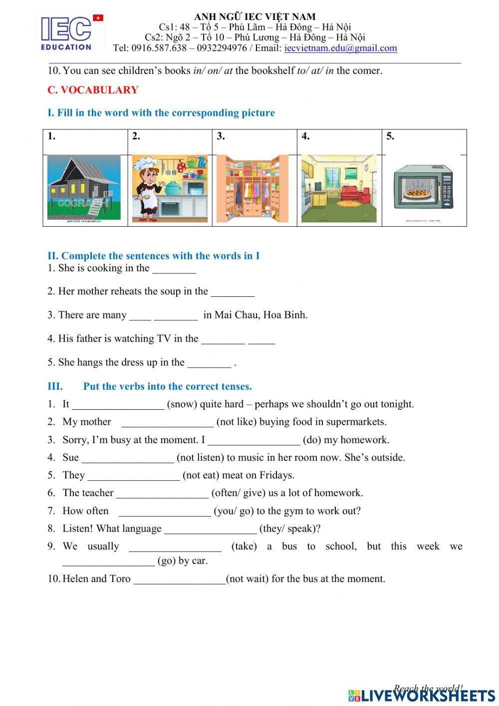 UNIT 2 Grade 6 : MY HOME