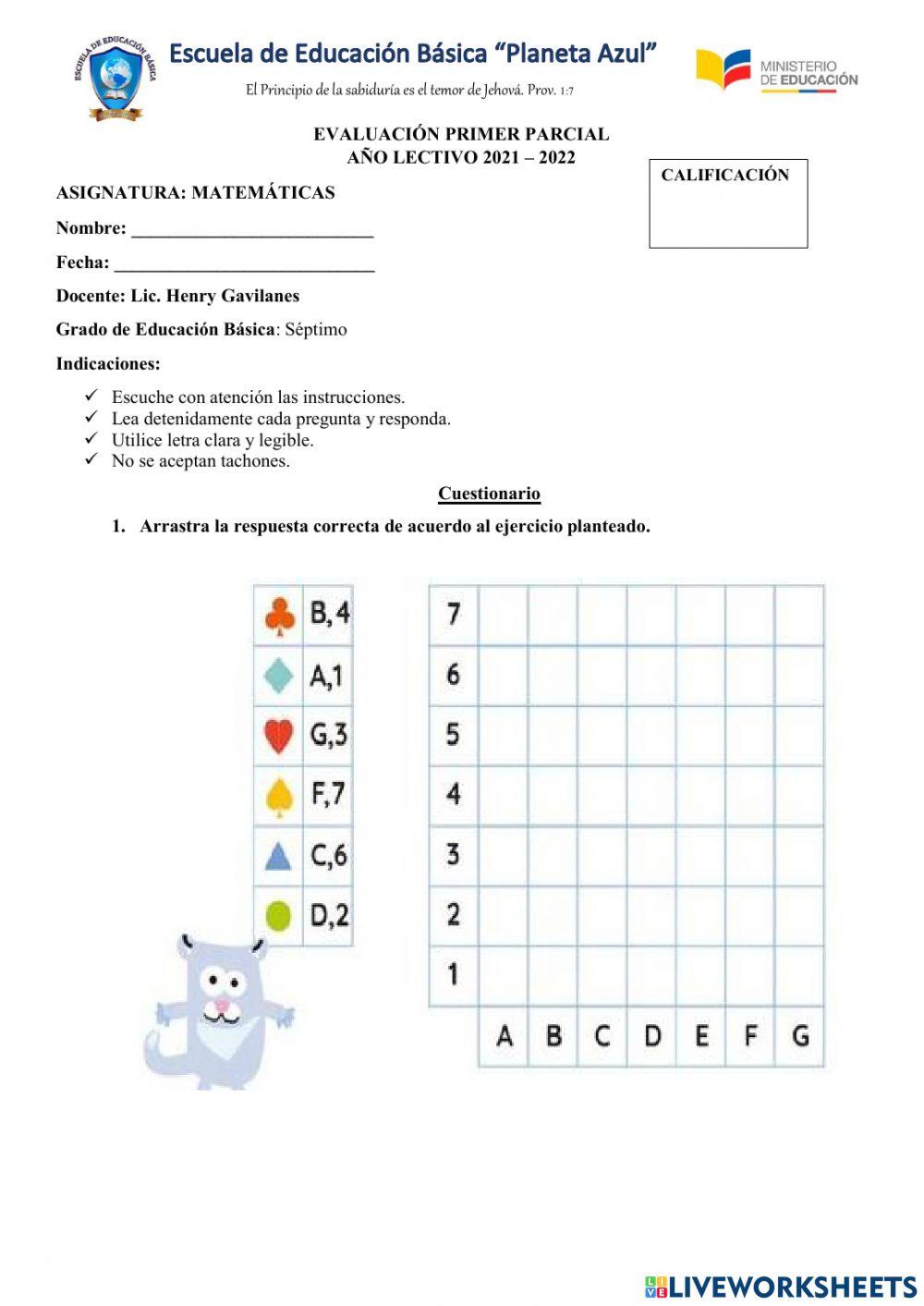 Evaluación Primer Parcial Adaptación