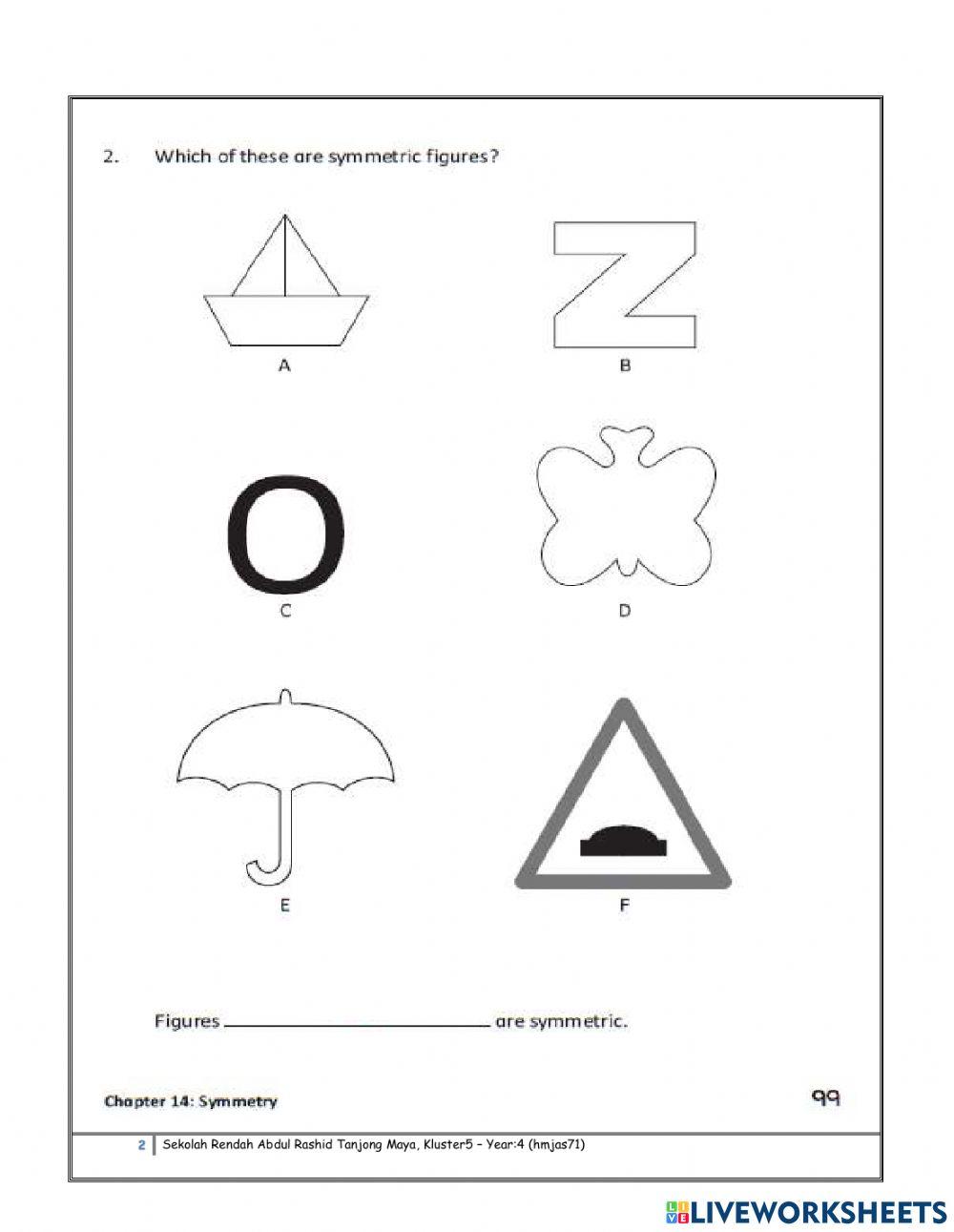 Year:4 Identifying Symmetric Figures 4018414 tny71 Year:4 Identifying Symmetric Figures 4018414 tny71