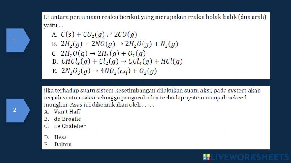 Pergeseran Kesetimbangan