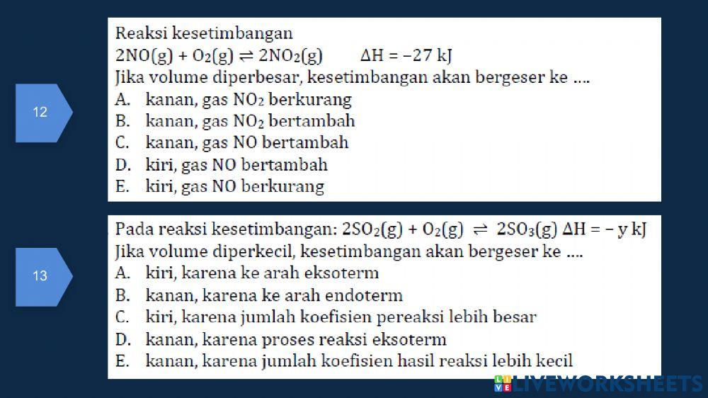 Pergeseran Kesetimbangan