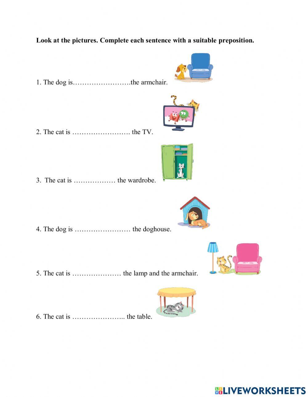 Prepositions of place
