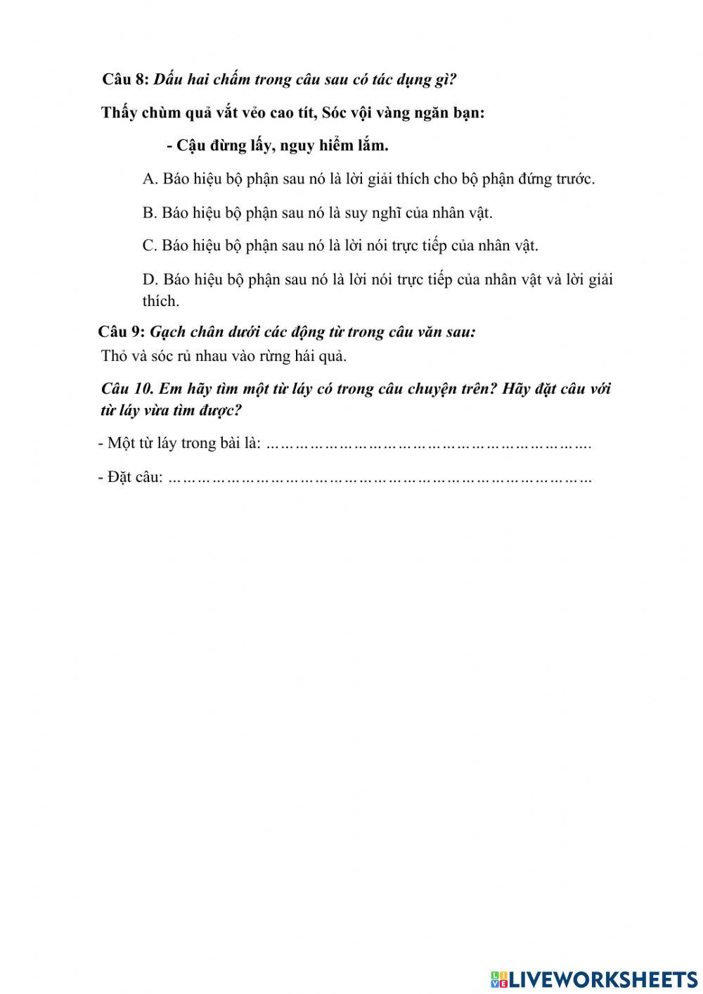 Phiếu ôn tập GHKI Tiếng Việt