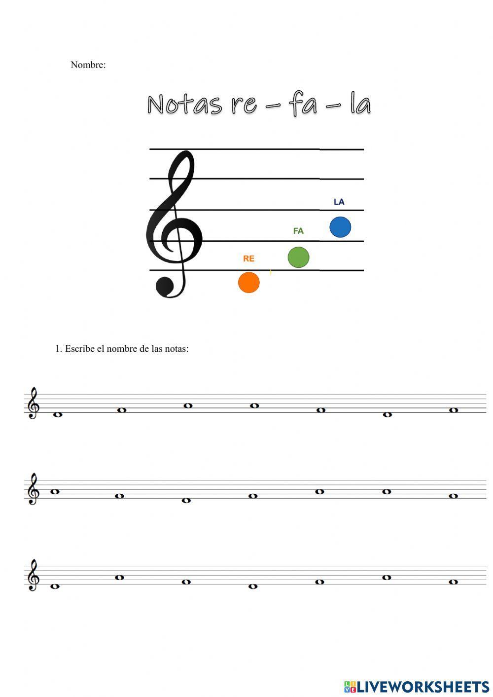 Notas RE FA LA