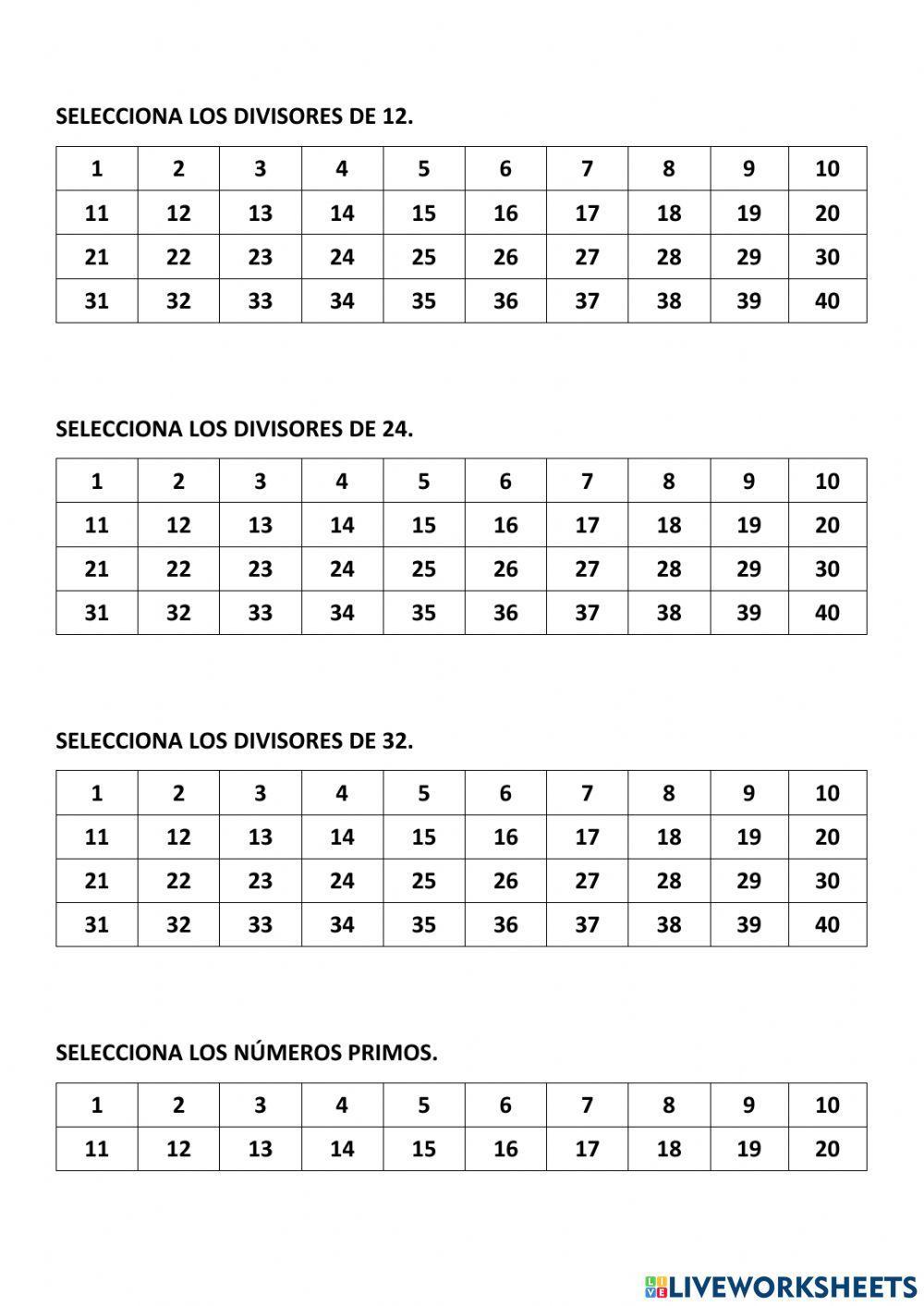 Múltiplos, divisores- divisibilidad- números primos y compuestos