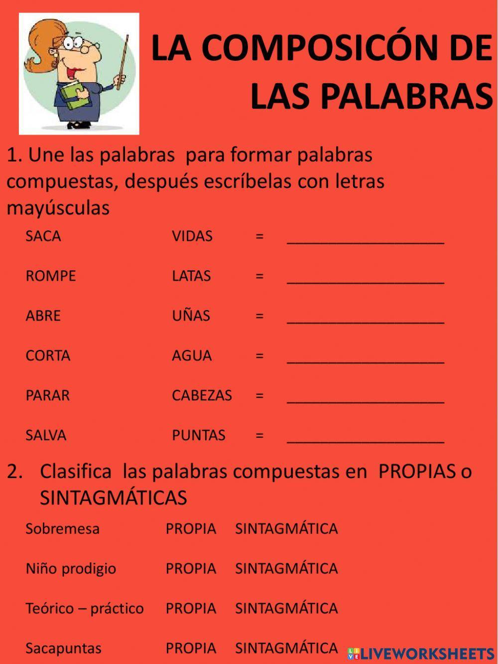 Palabras Compuestas (Composición)