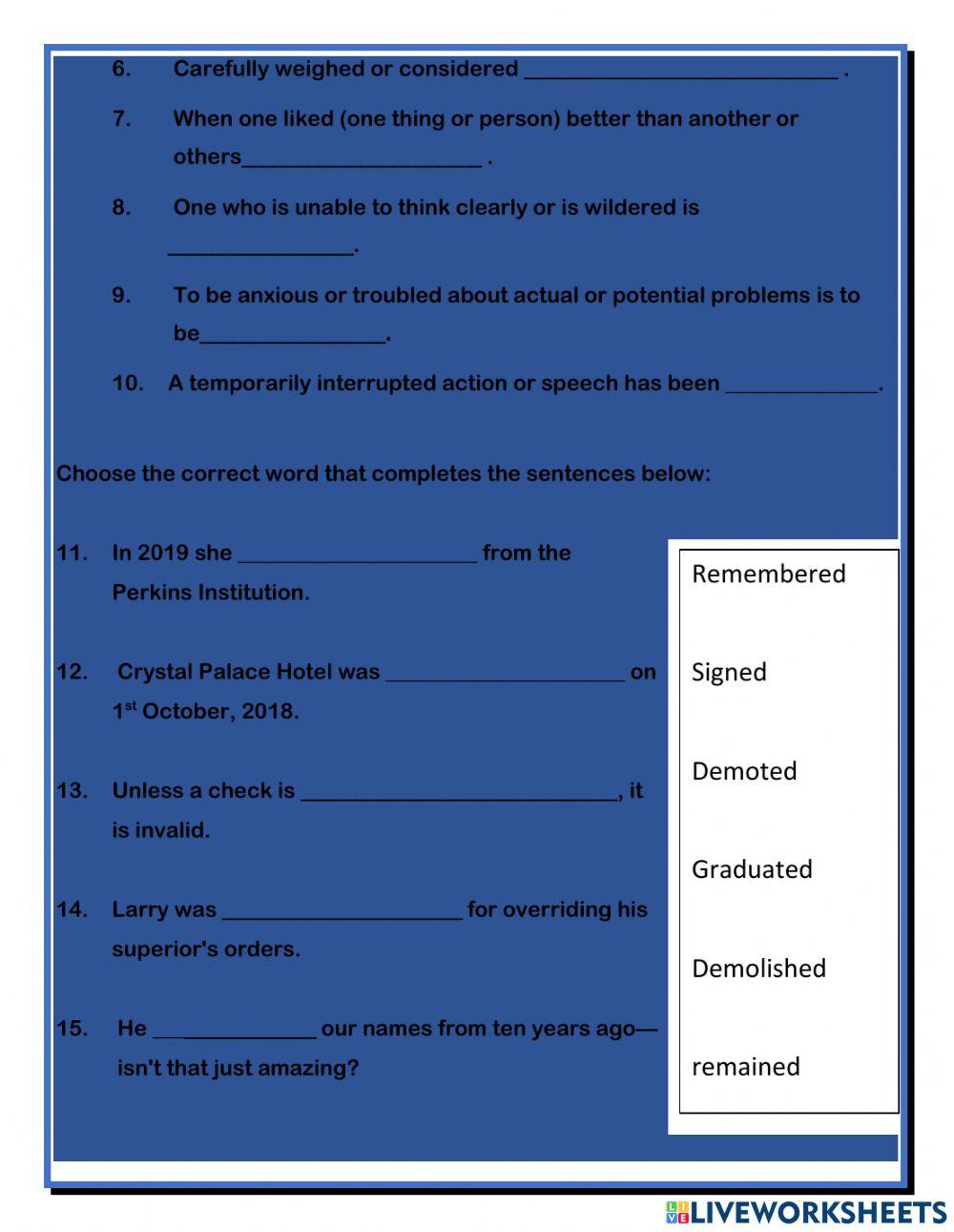 Using 'e' or 'd' to form Some Past Tense Words